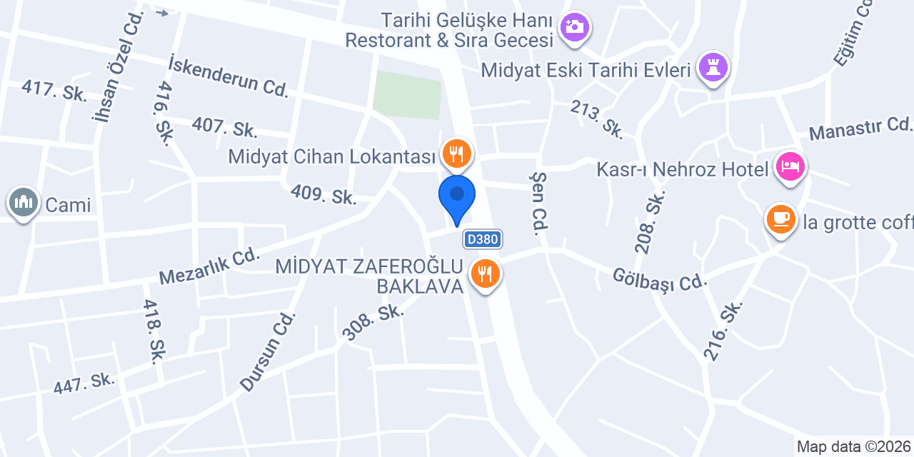 Midyat Bulut Veteriner Kliniği konumu
