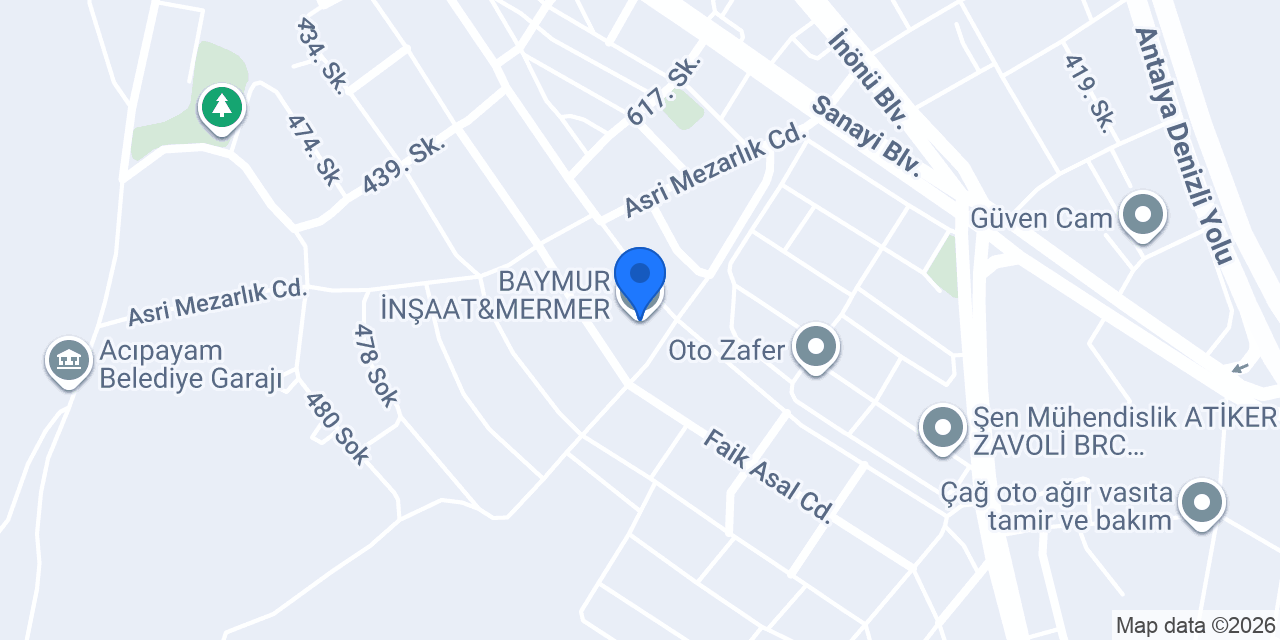 BAYMUR İNŞAAT&MERMER konumu