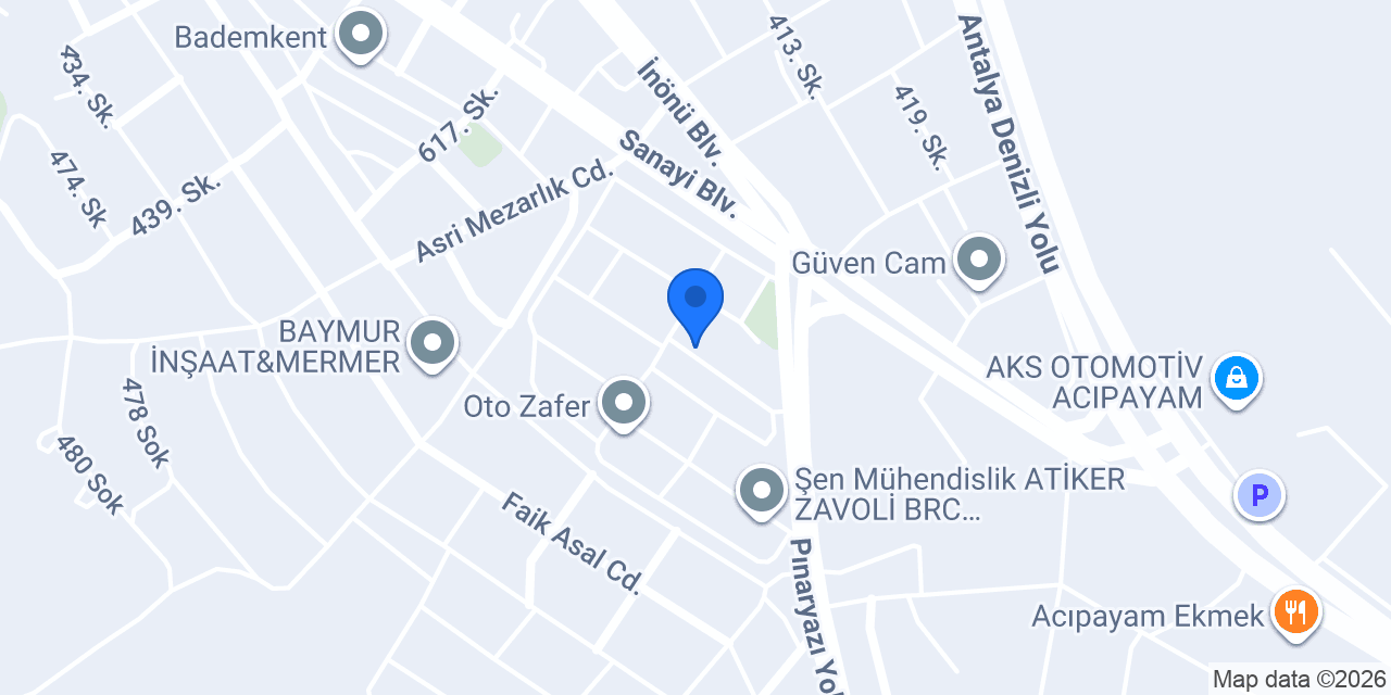Özel Oto Elektrik konumu