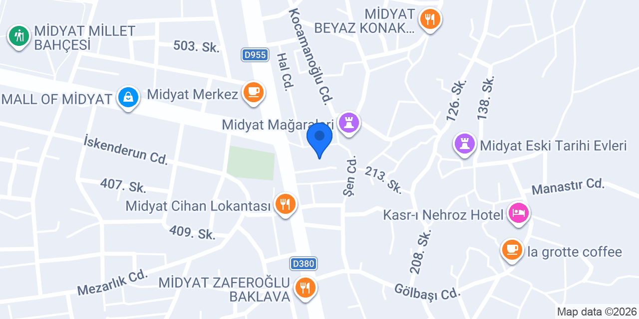Aryo Süryani Şarapçılık konumu