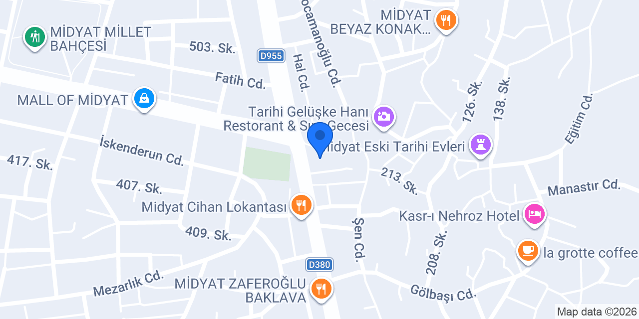 Sahra Süryani Şarap Evi konumu
