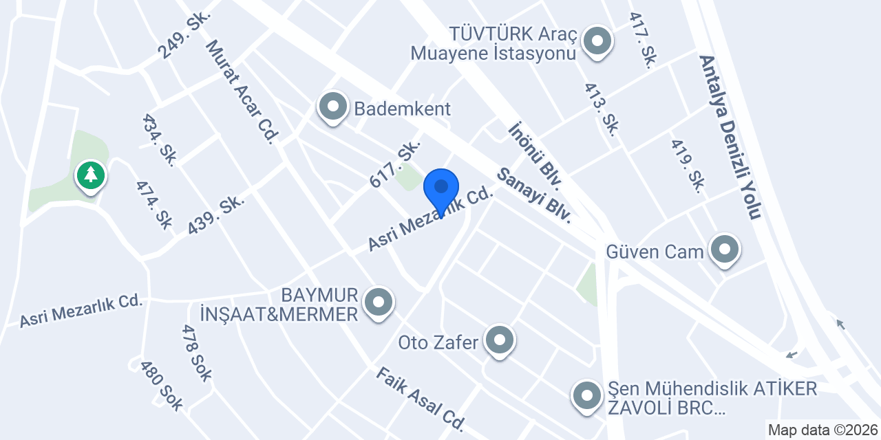 Kırlıoğlu otomotiv konumu