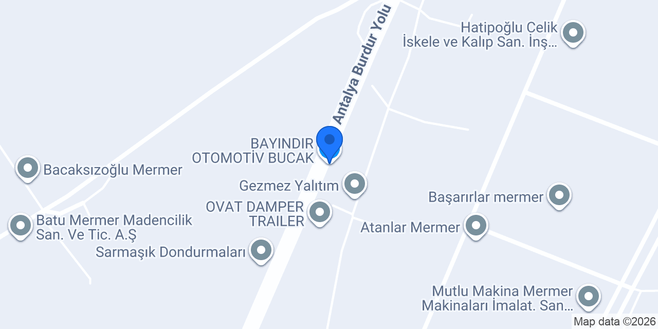 BAYINDIR OTOMOTİV BUCAK konumu