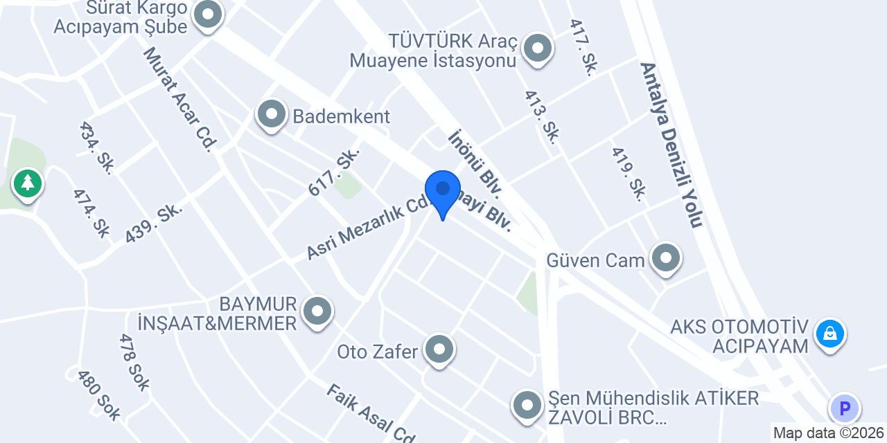 Akın Oto Lastik konumu