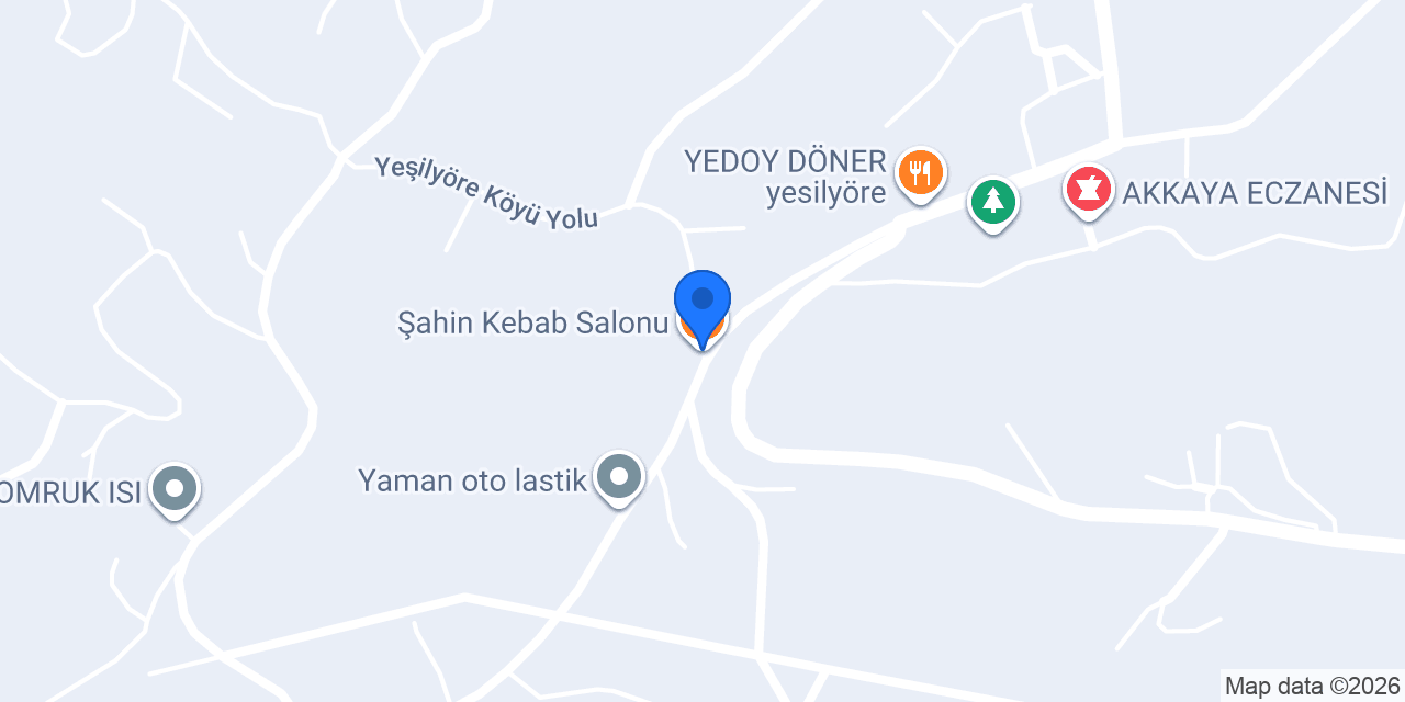 Şahin Kebab Salonu konumu