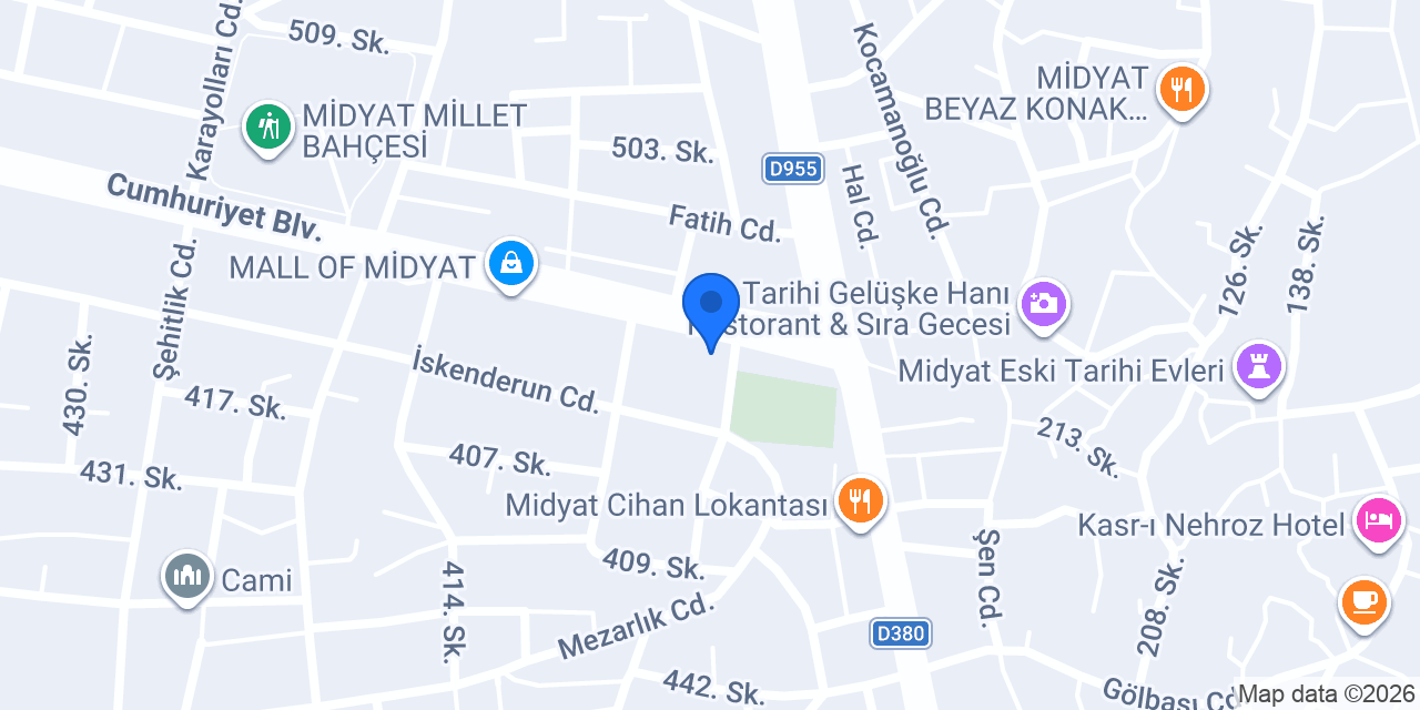 Ptt-midyat Şubesi konumu