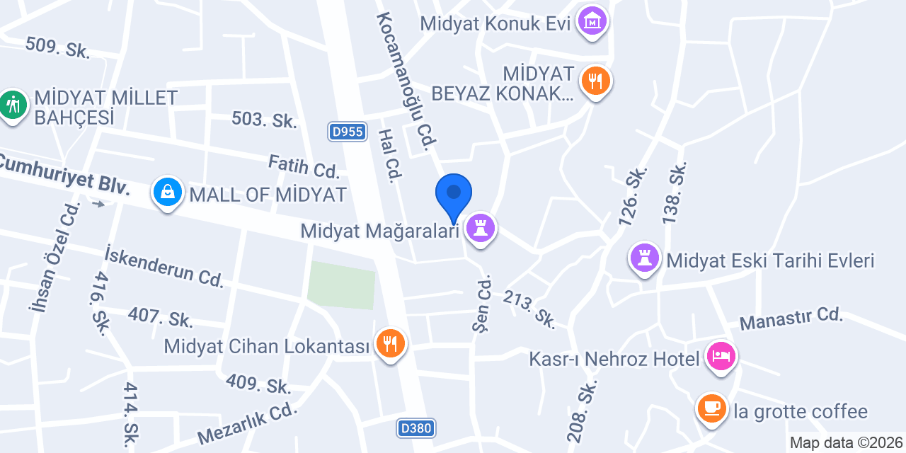 Midyat Dünya Gümüş konumu
