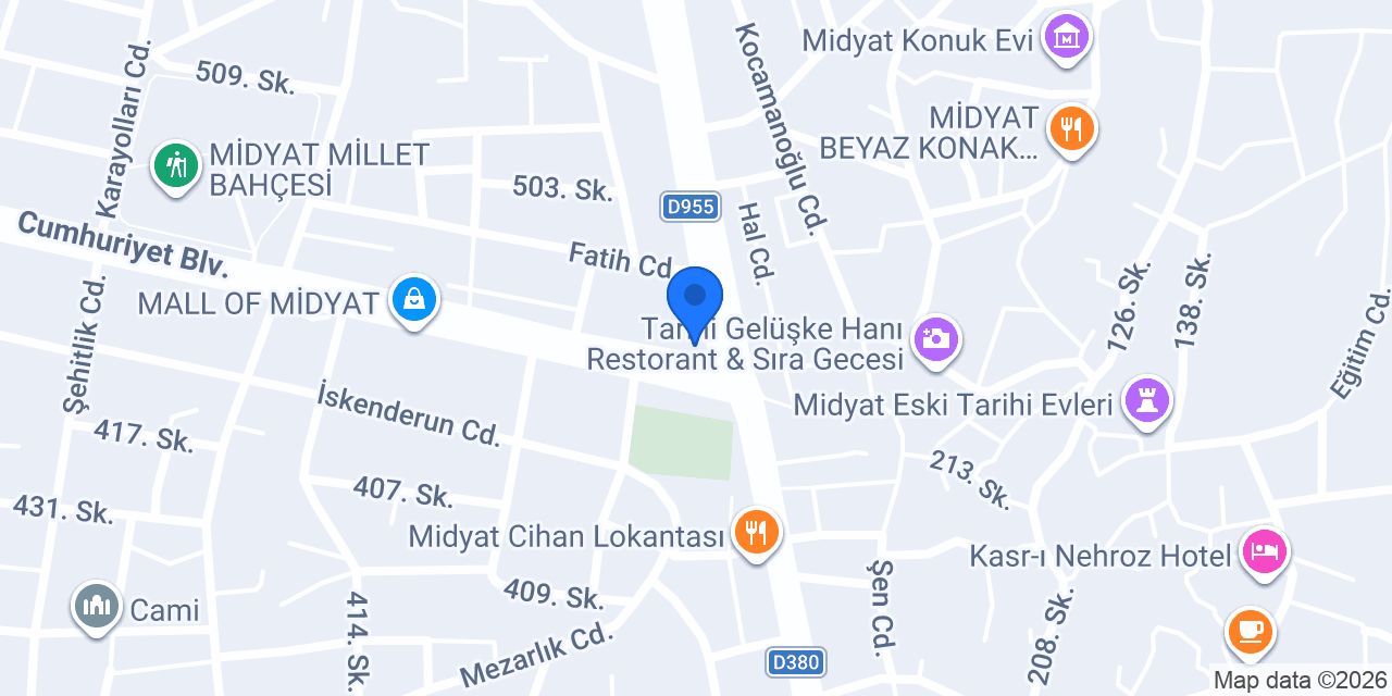 Midyat Taksi Hasan Kurt konumu