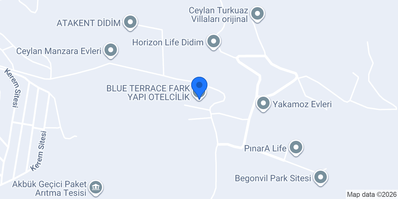 BLUE TERRACE FARK YAPI OTELCİLİK konumu
