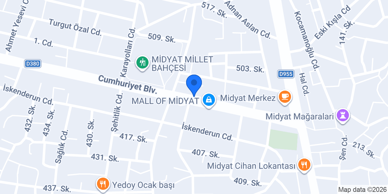 Midyat Park Dental konumu