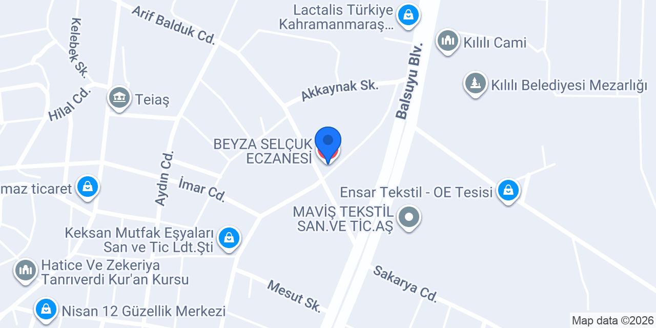 BEYZA SELÇUK ECZANESİ konumu