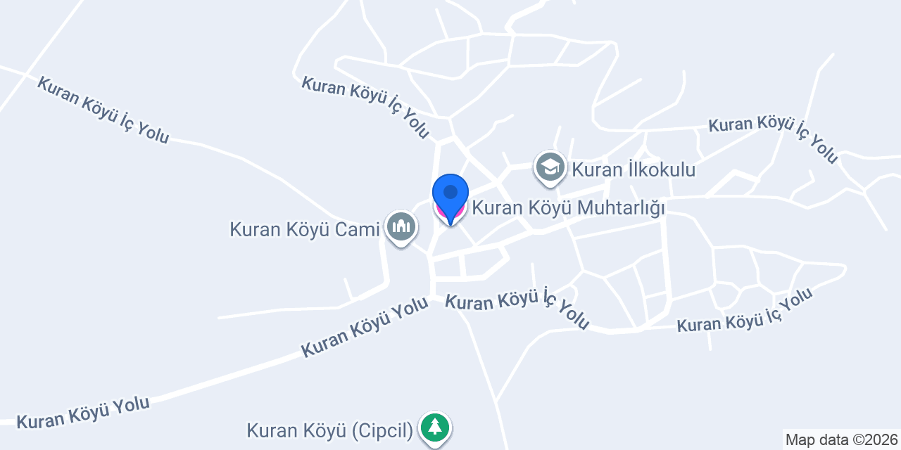 Kuran Köyü Muhtarlığı konumu