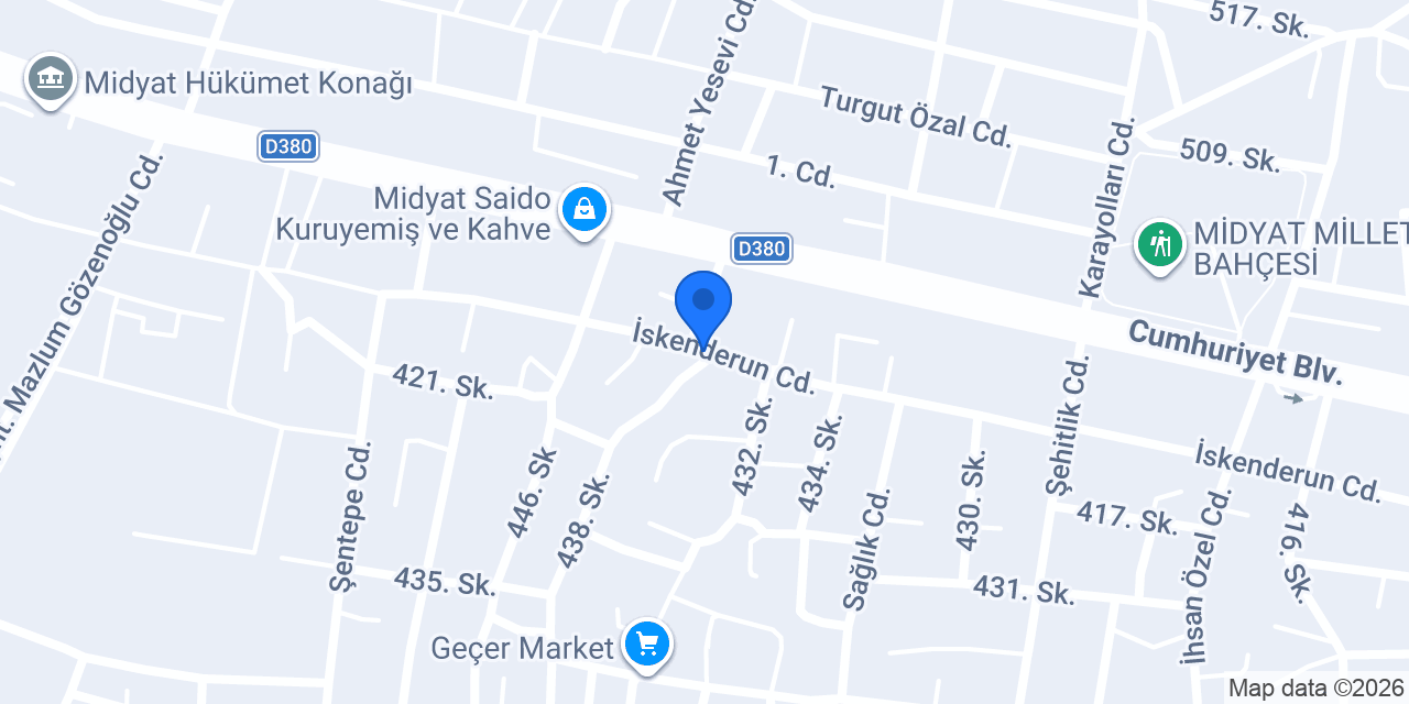 Öz midyat unlu mamülleri konumu