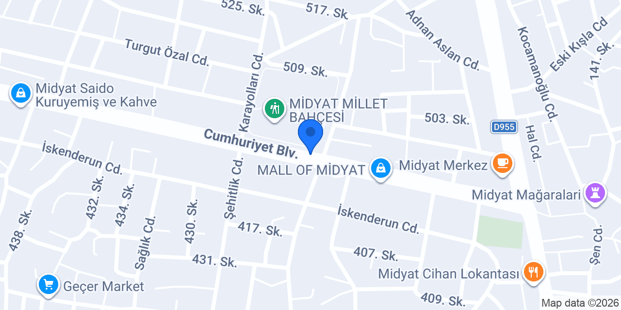 MİDYAT 2. NOTERLİĞİ konumu