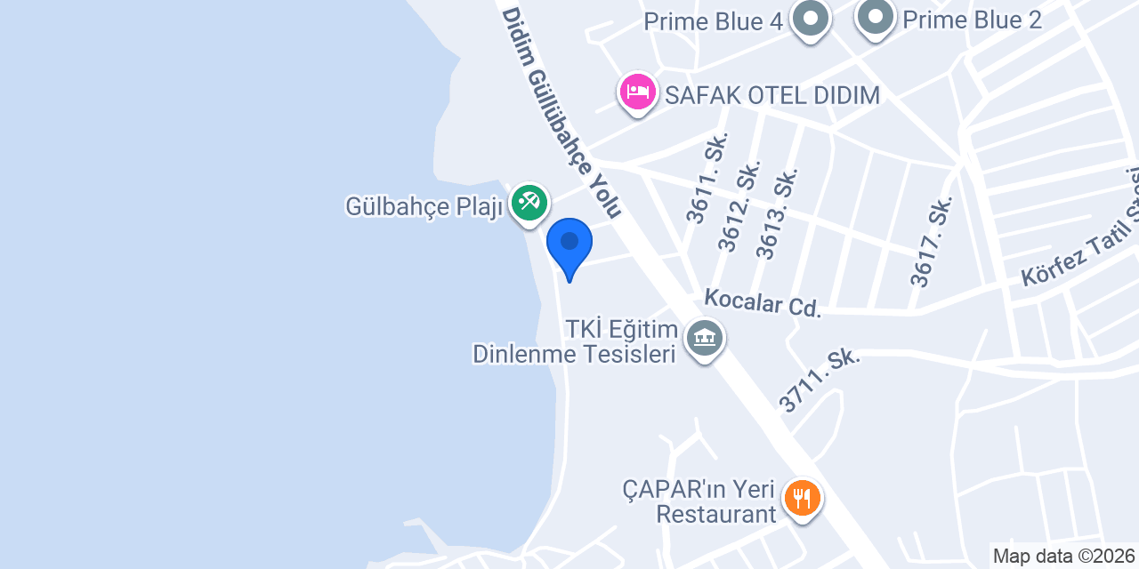 Defne beach konumu