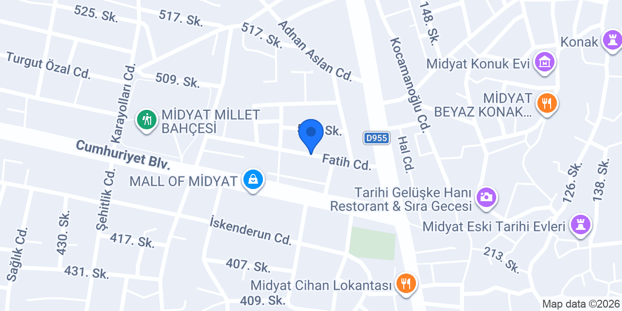 Sürat Kargo Midyat Şube konumu