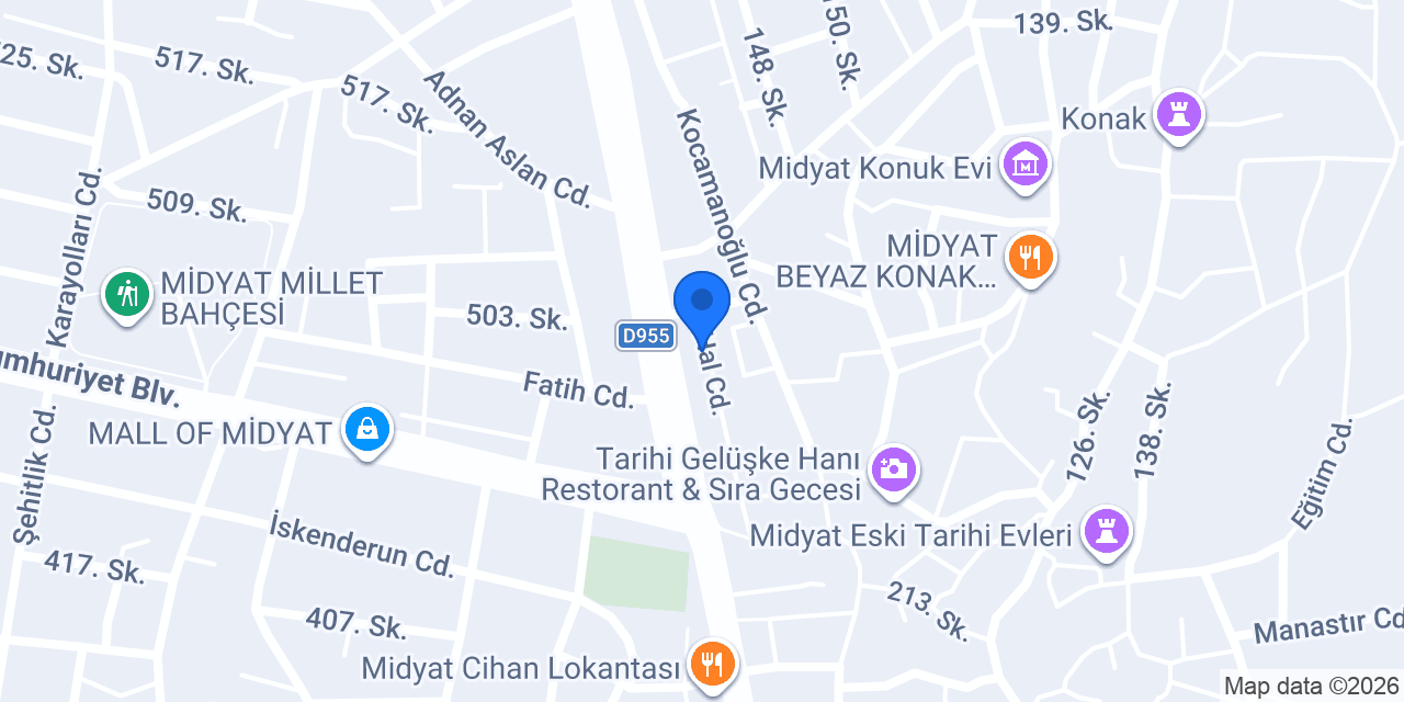 Darül pizzeria&cafe konumu