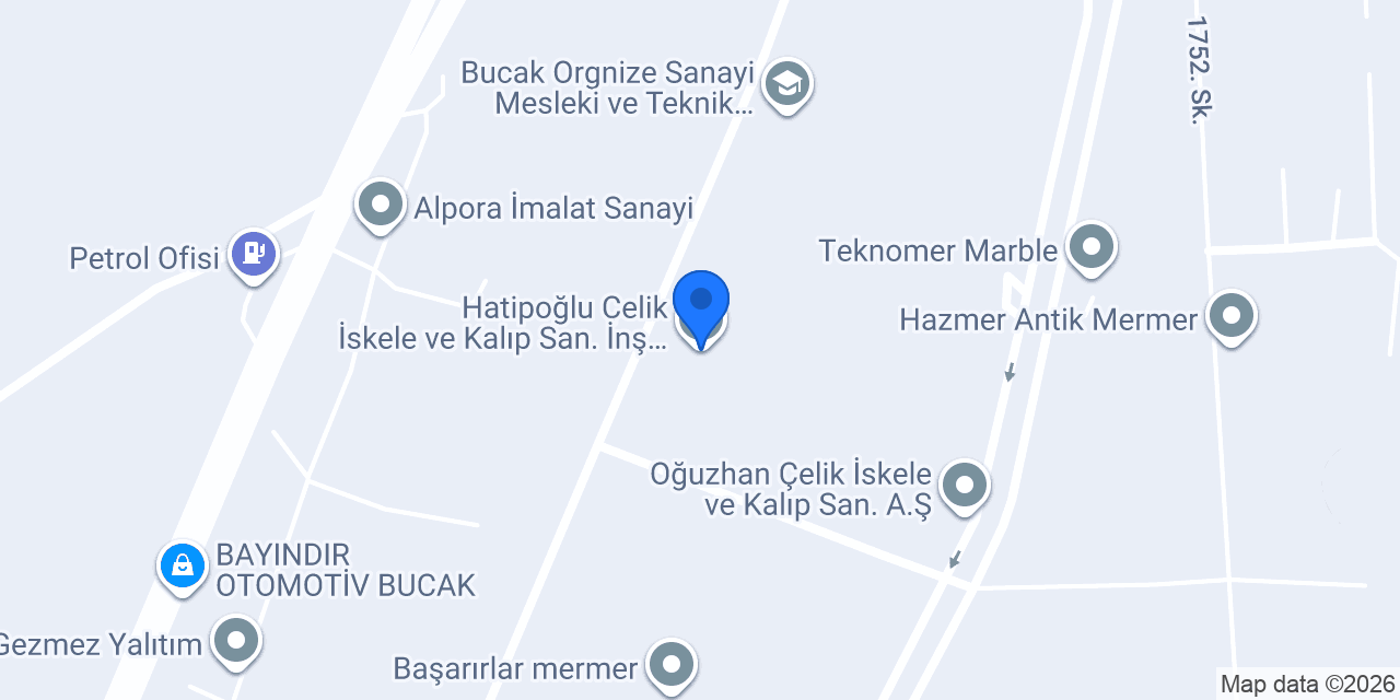 Hatipoğlu Çelik İskele ve Kalıp San. İnş. Tic. Ltd. Şti. konumu