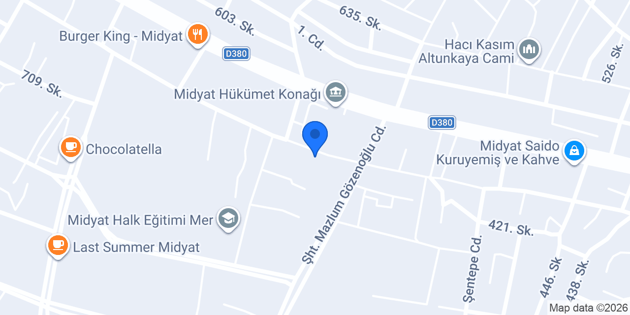 Midyat laminat parke konumu
