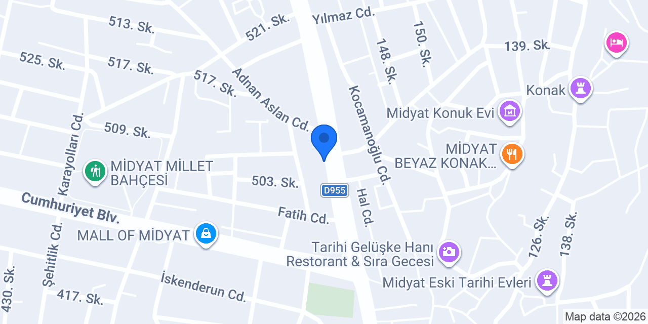 Midyat Başarı Sürücü Kursu konumu
