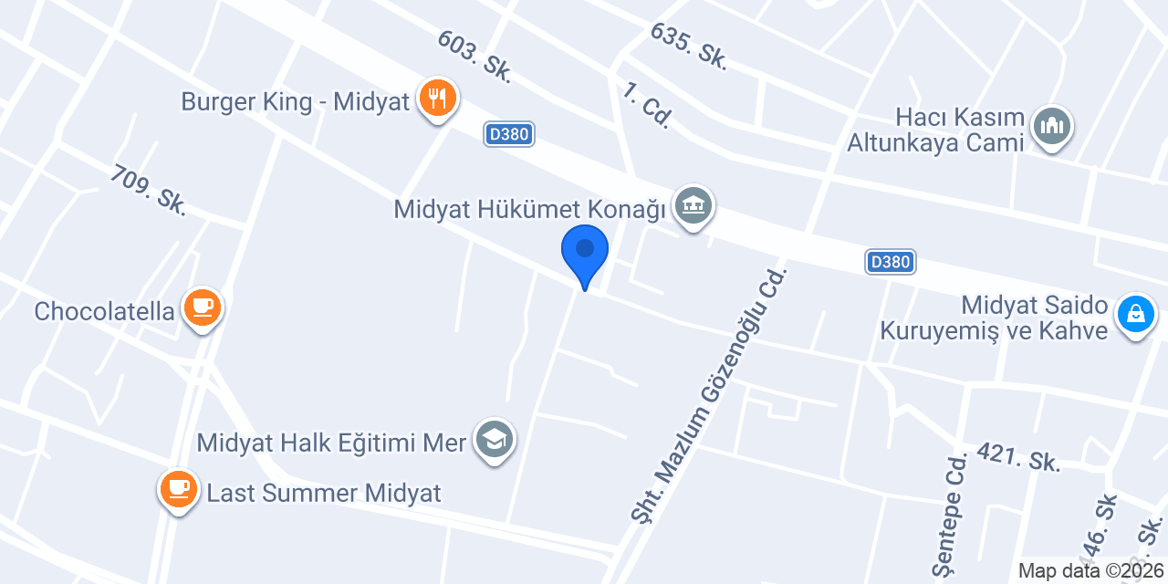 AKAR Market vs Tostçu Midyat konumu