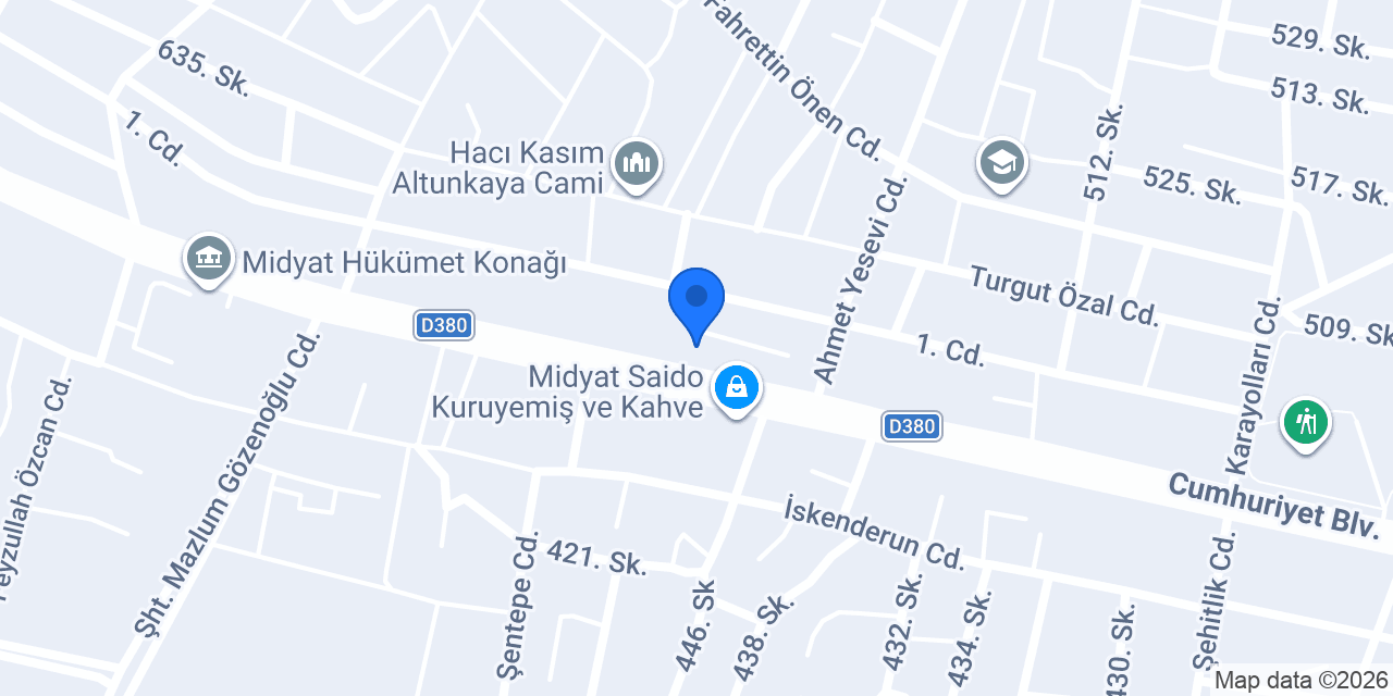 Midyat Köylü Cafe konumu