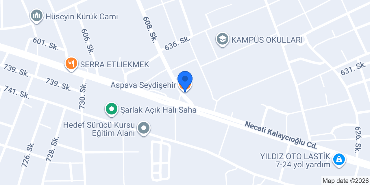 Aspava Seydişehir konumu