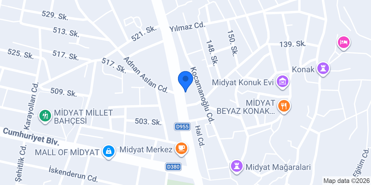 Midyat Ladinos Otel konumu