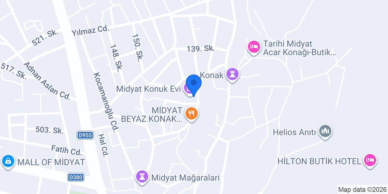 Hercai Butik Otel konumu