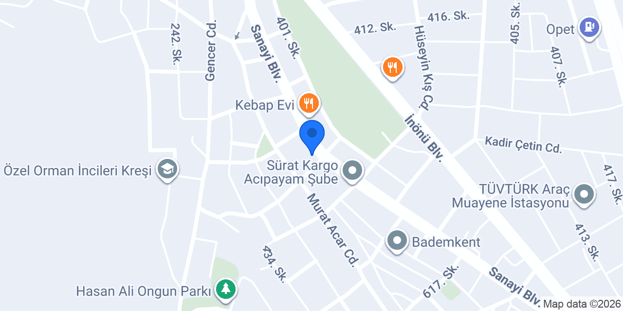 Yıldırım Otomotiv konumu