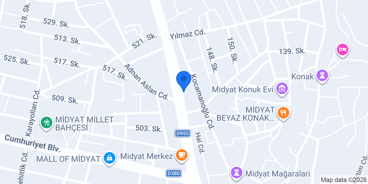 Midyat Kent Otel konumu