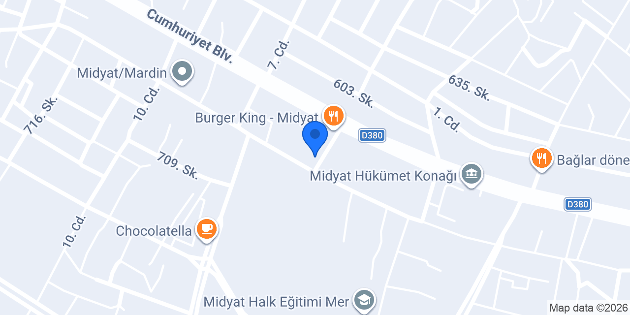 Domino's Pizza Midyat konumu