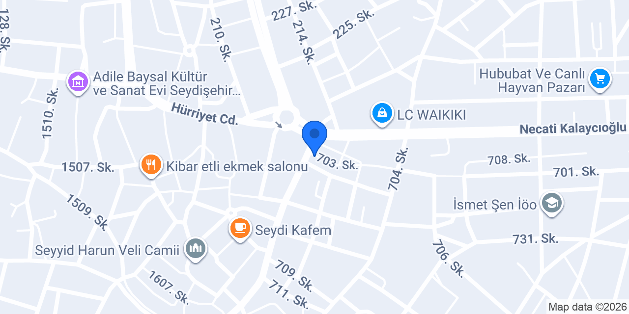 SEYDİŞEHİR KÜÇÜK KONAK OTEL konumu