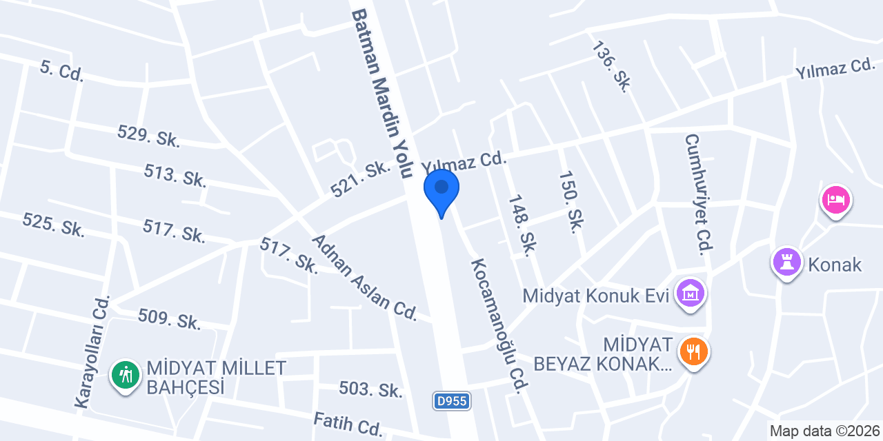 Midyat Eczanesi konumu