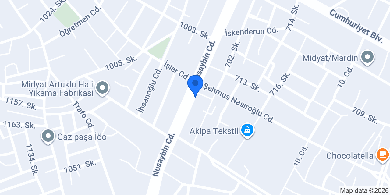 Kelebek Mobilya Midyat konumu