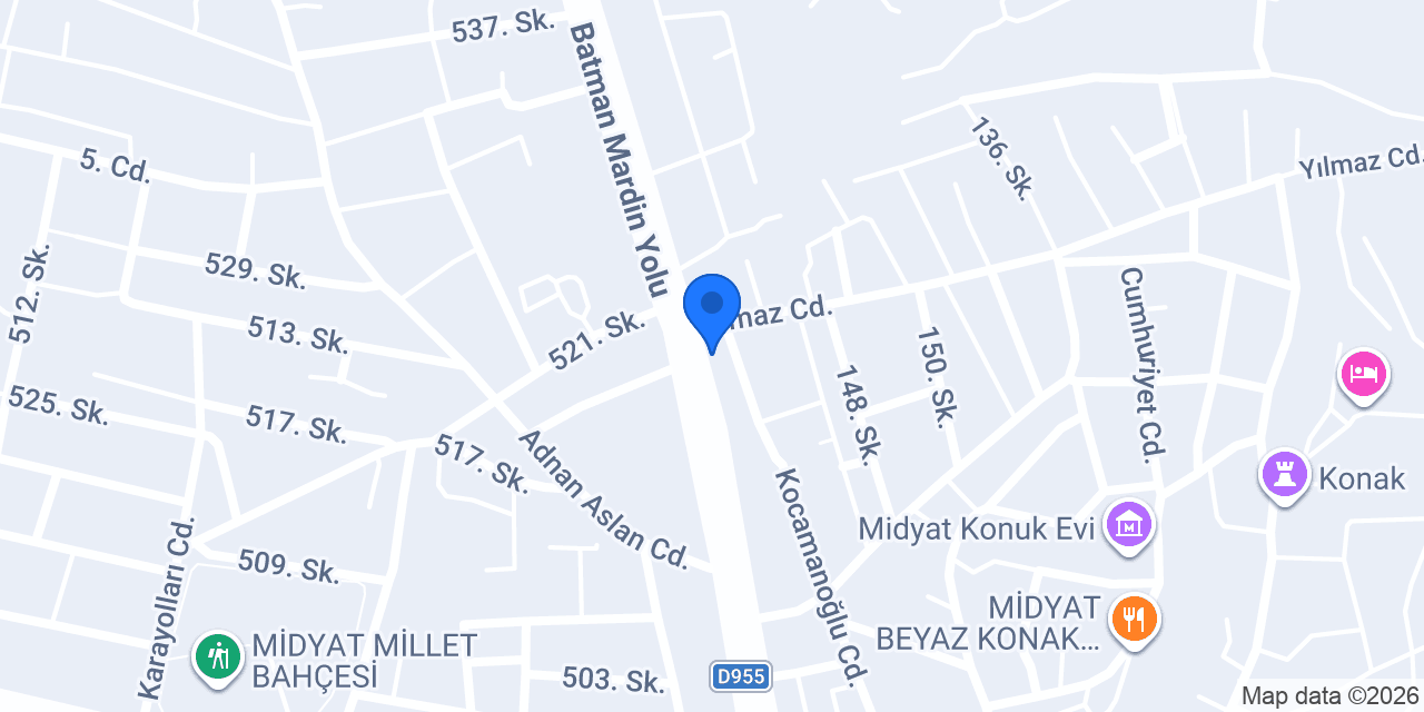 MİDYAT GAP OTEL konumu