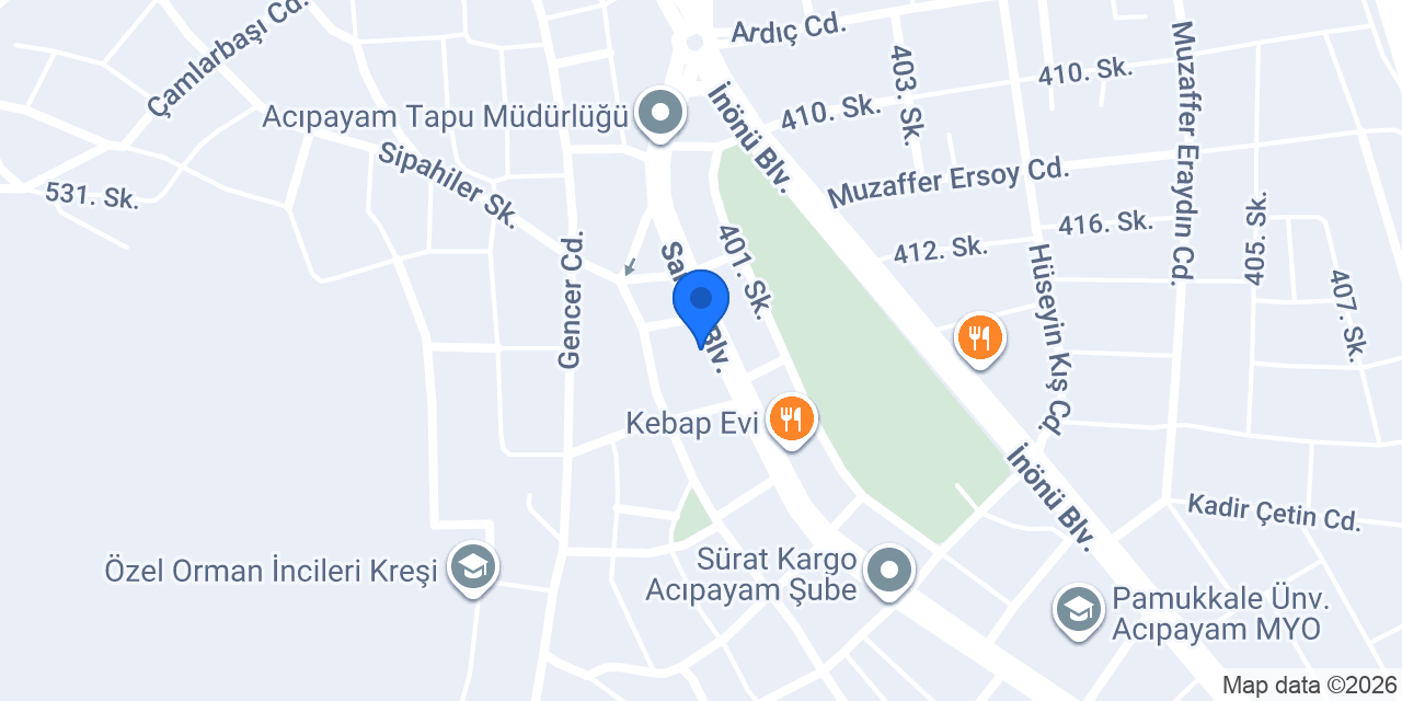 Nur Motor Acıpayam konumu