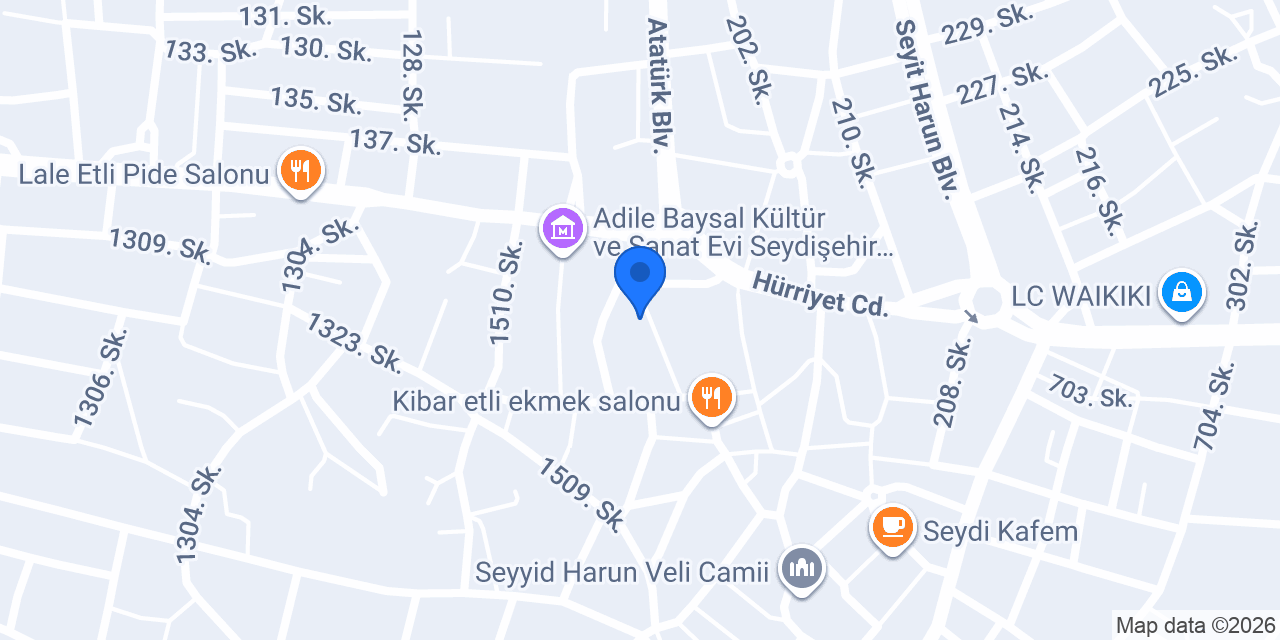 Seydişehir Sağlam Çiçek Evi konumu