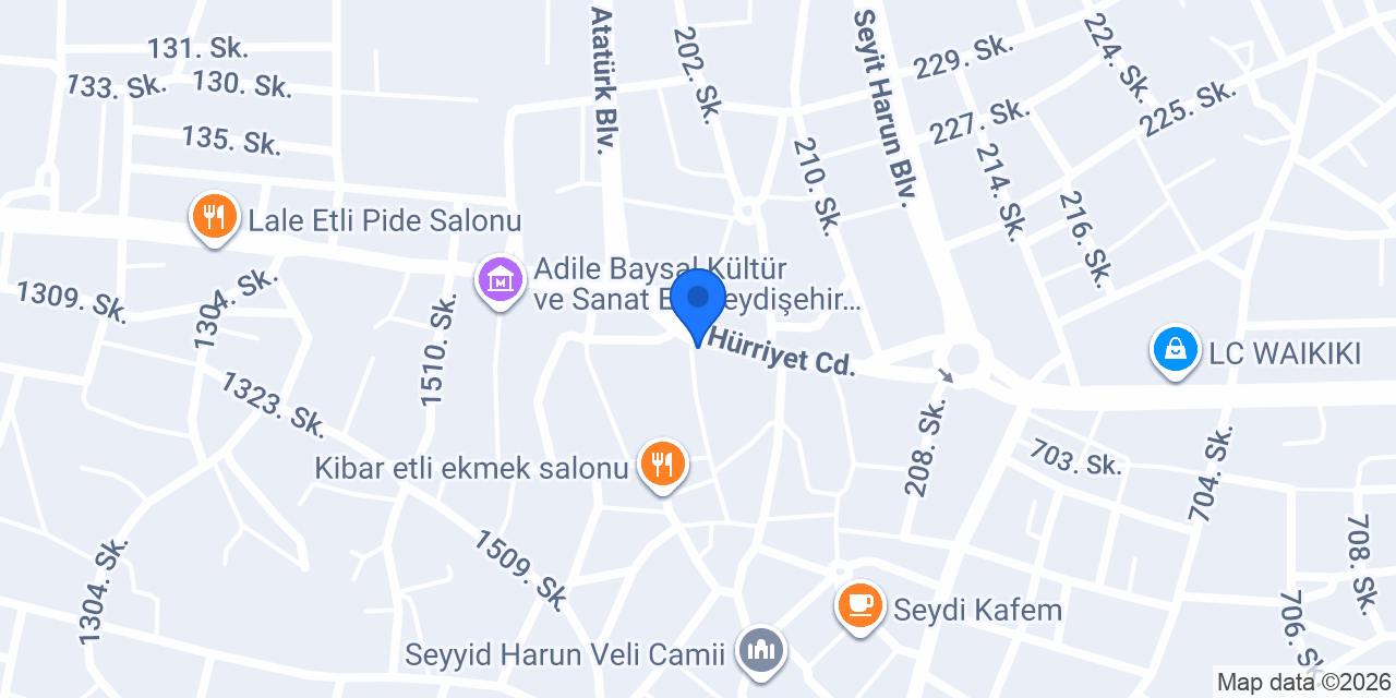 Çınar Kırtasiye konumu