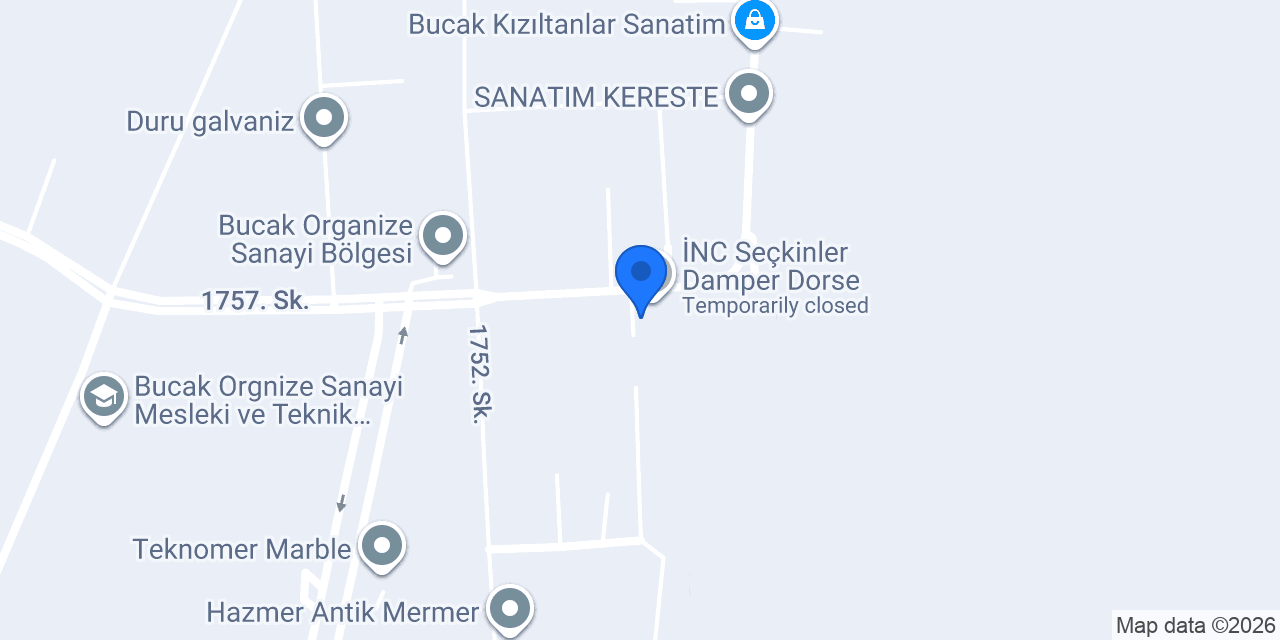 iNC HAZIR BETON konumu