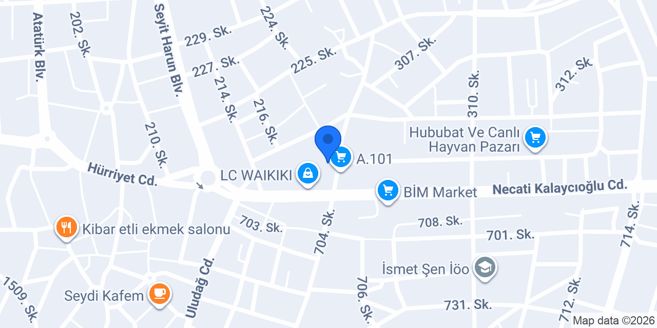 Aydın İnşaat Yapı Market konumu