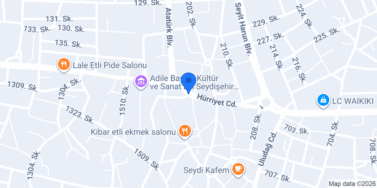 Seydişehir Taksi konumu