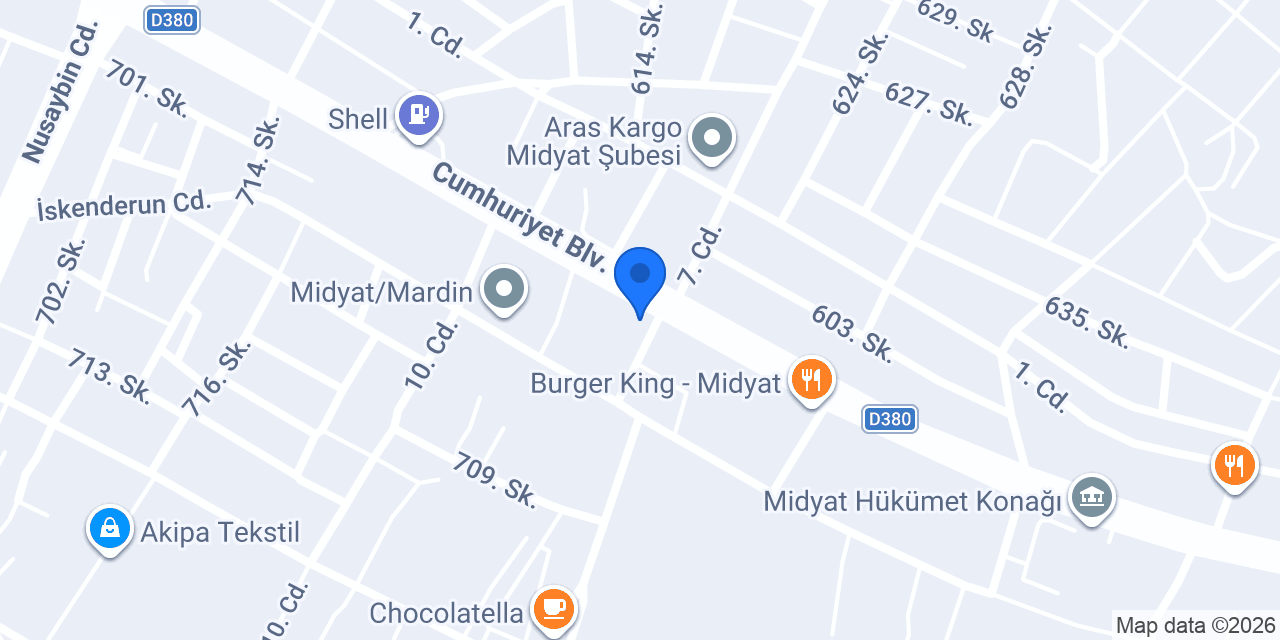 Tostçu Yusuf - Midyat konumu
