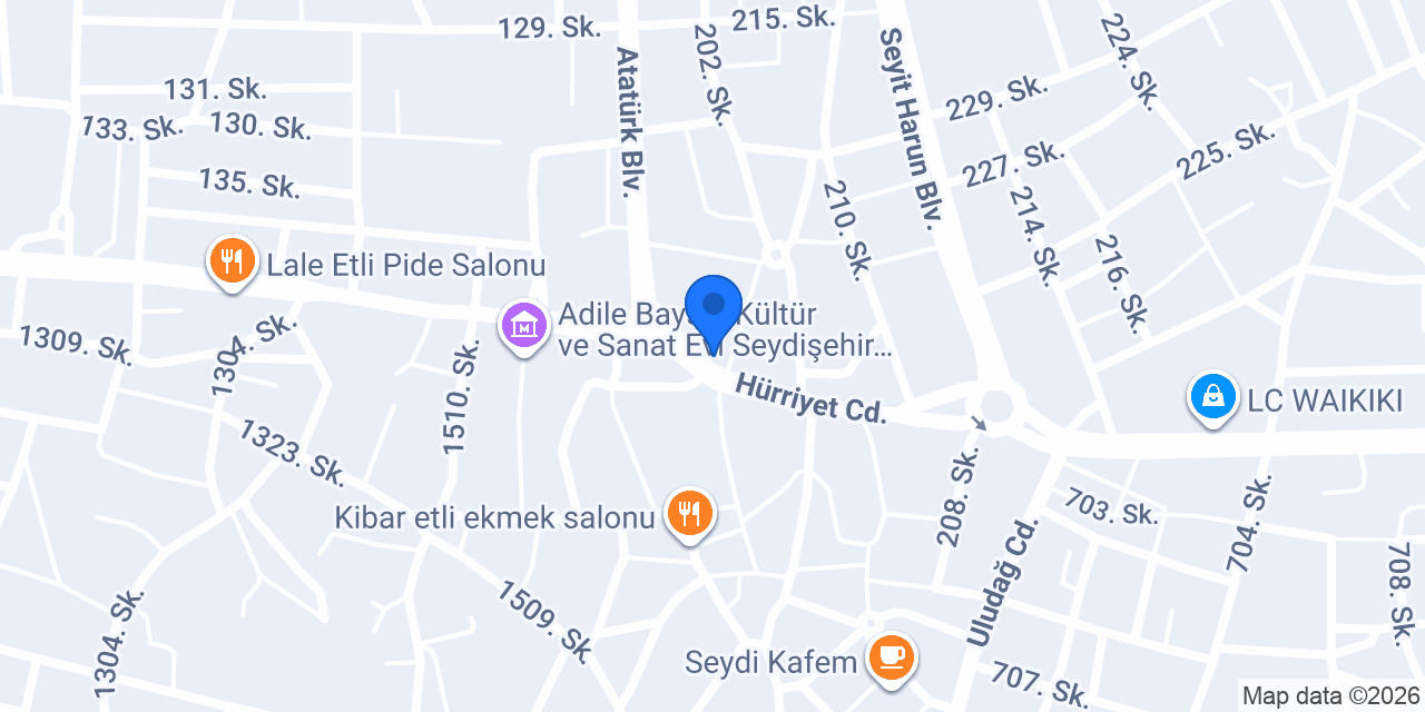 Oses Çiğ Köfte konumu