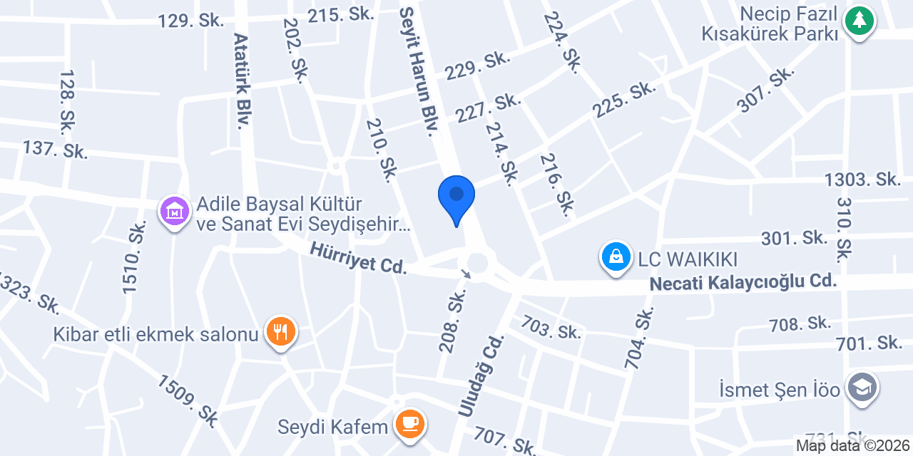 Çisem temizlik ve çiçekcilik konumu