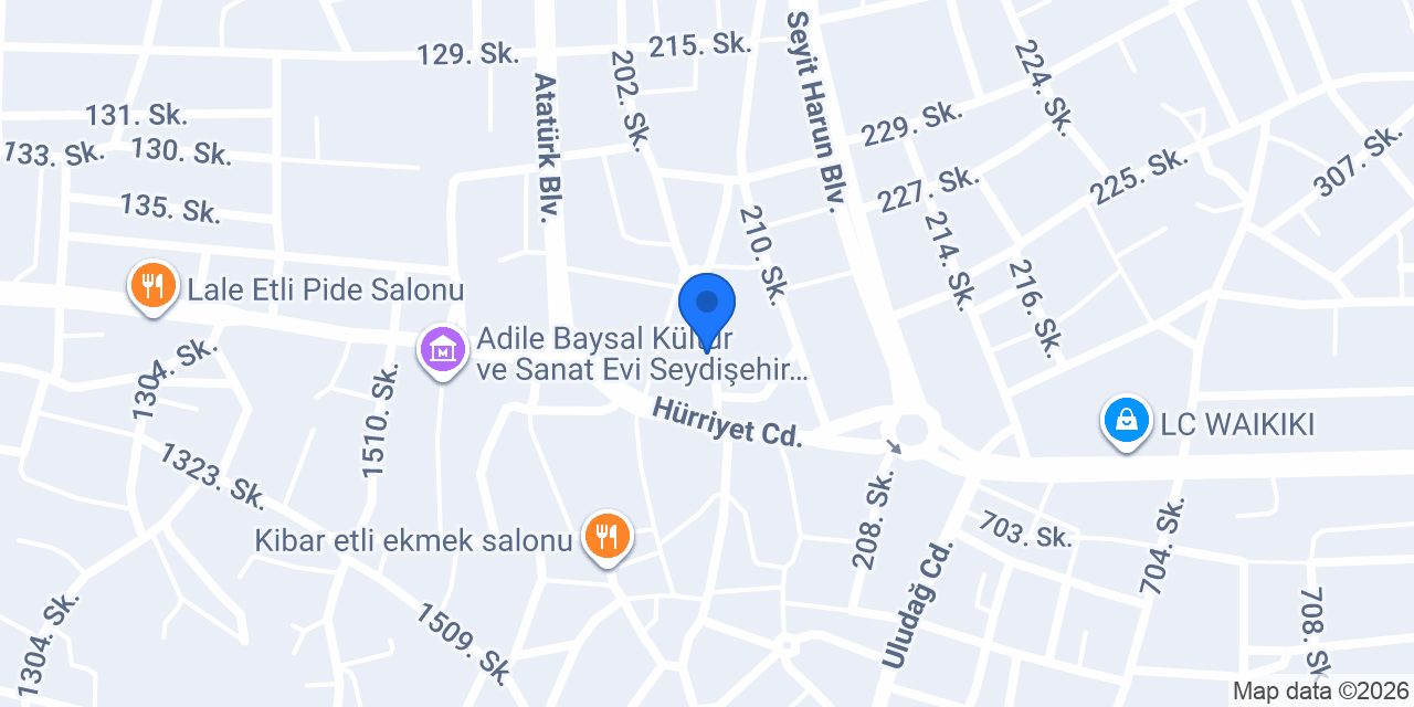 CHP Seydişehir İlçe Başkanlığı konumu
