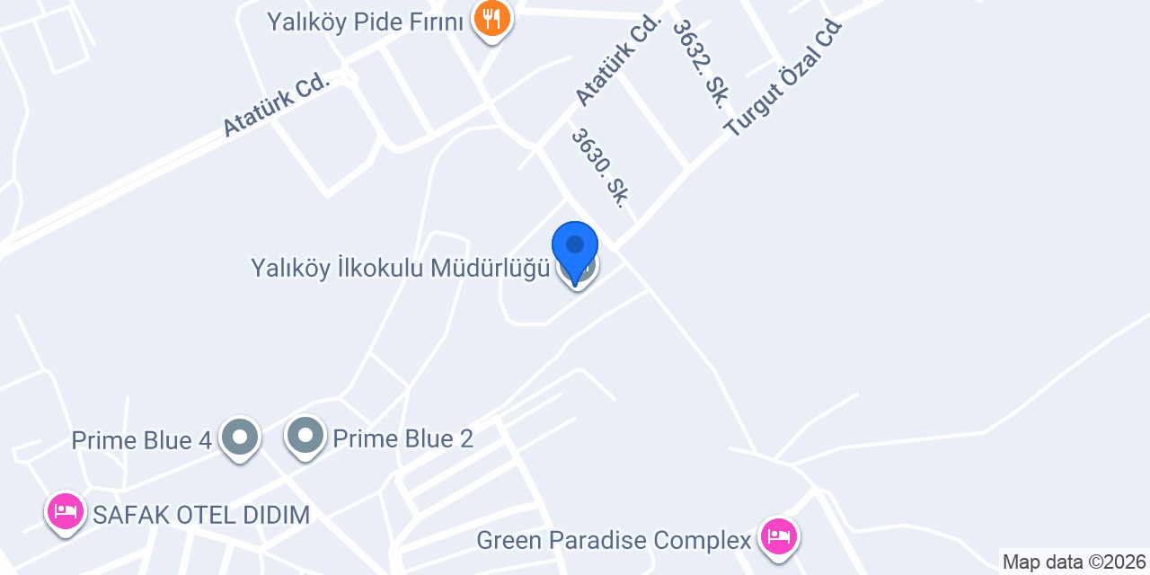 Yalıköy İlkokulu Müdürlüğü konumu