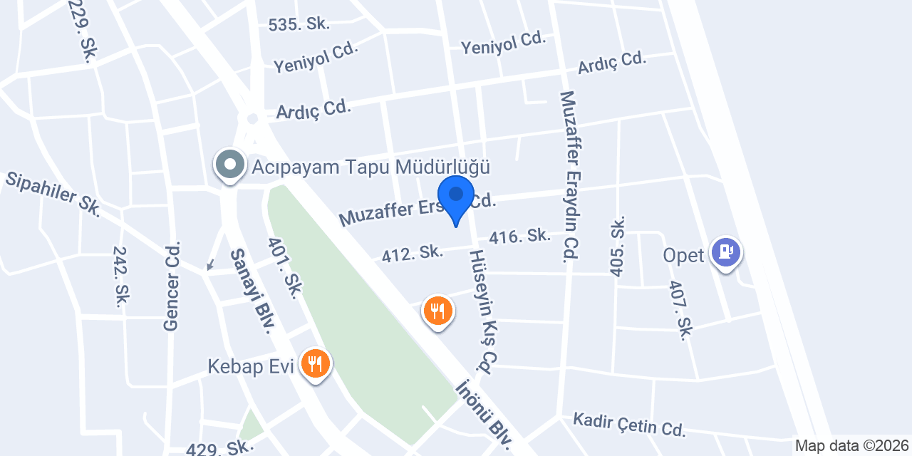 Acıpayam Yuvam Apart konumu
