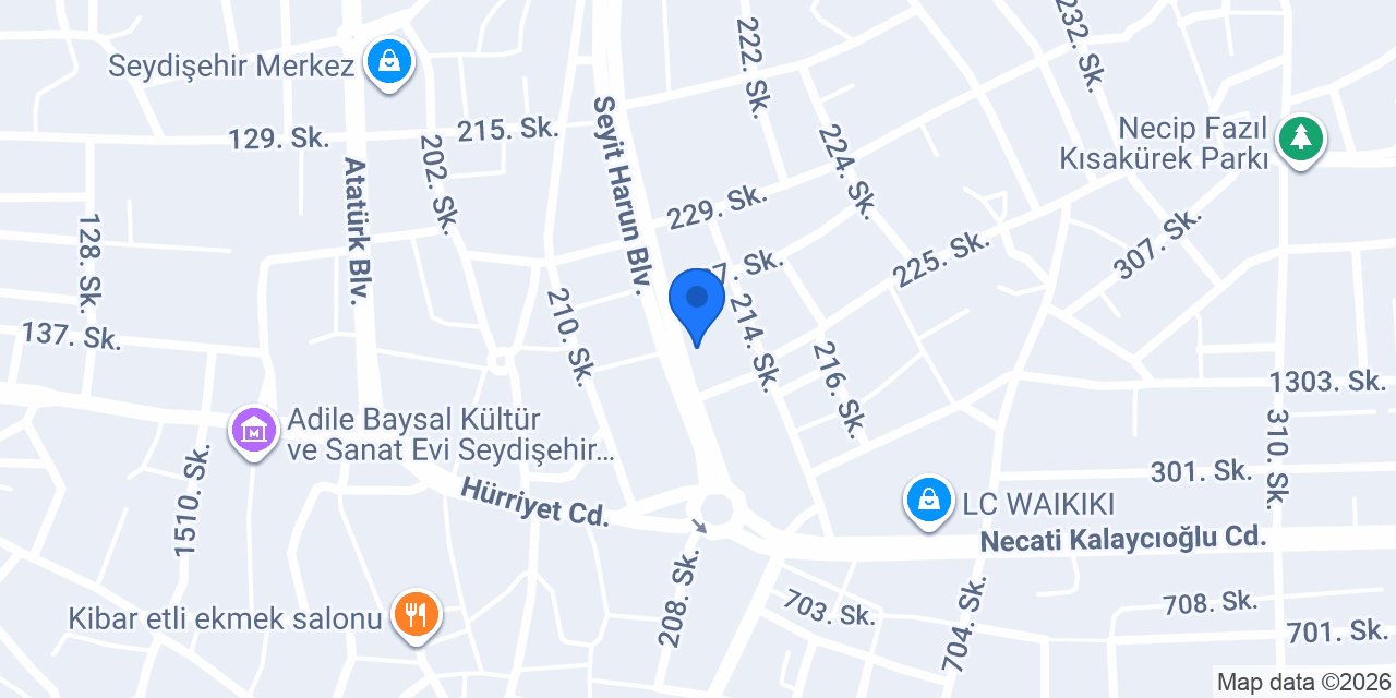 Şekerbank Seydişehir Şubesi konumu