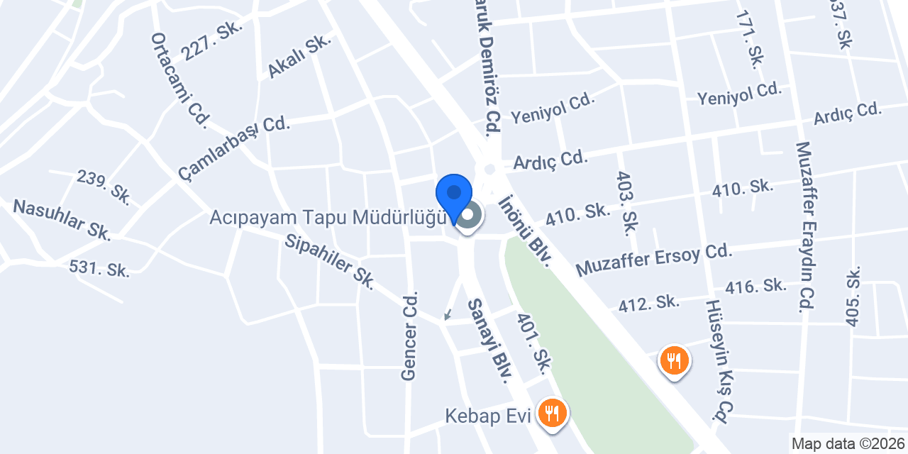 Özel Acıpayam Sürücü Kursu konumu